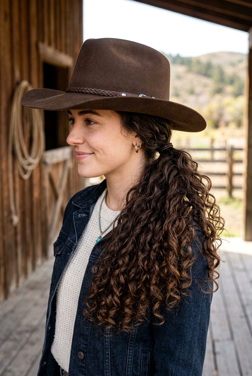 Cowboy Hat Ponytail With Curls - 20 rodeo ponytail with curls - 20 rodeo ponytail with curls