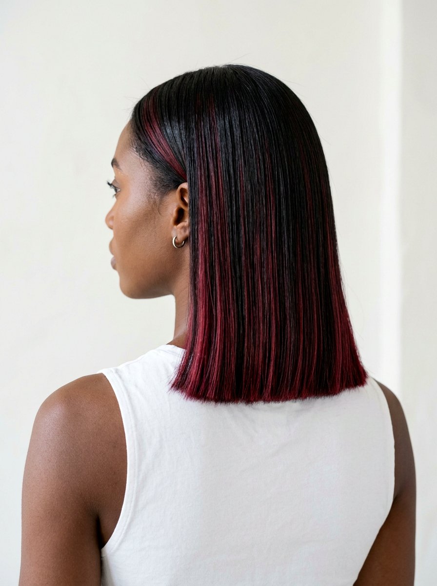 Cranberry Highlights On Black Hair Blunt Cut - 20 cranberry highlights on black hair - 20 cranberry highlights on black hair