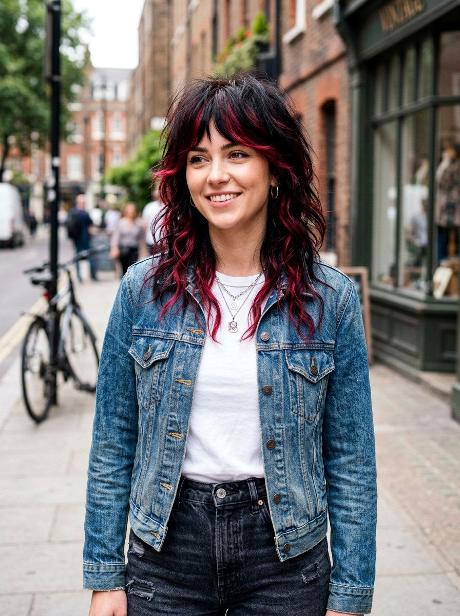 Cranberry Highlights On Black Hair Shag - 20 cranberry highlights on black hair - 20 cranberry highlights on black hair