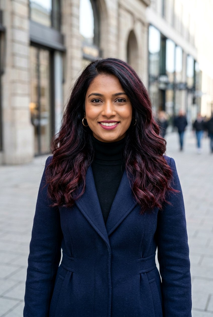 Cranberry Lowlights On Black Hair - 20 cranberry highlights on black hair - 20 cranberry highlights on black hair