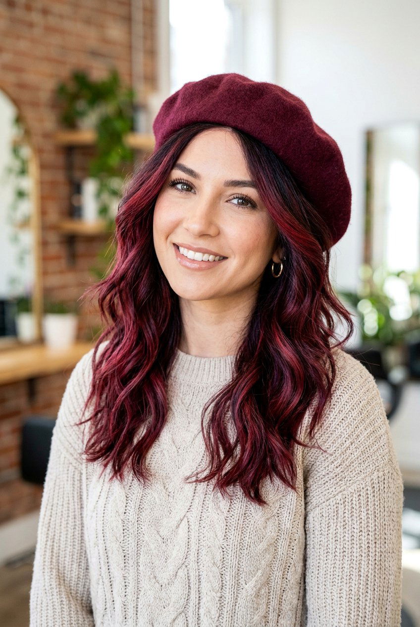 20 Stunning Burgundy Wine Balayage Ideas For A Rich Look