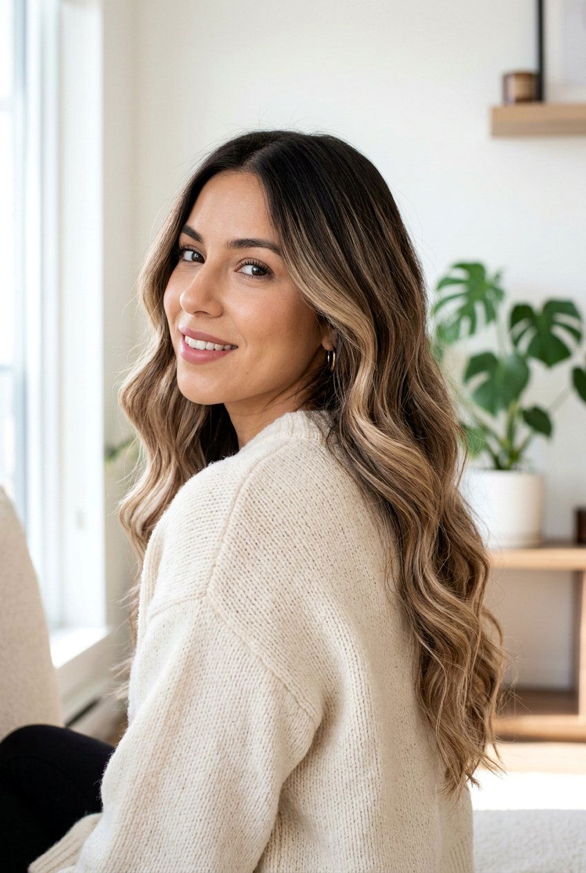 Creamy Beige Balayage on Dark Brown Hair - 20 creamy beige balayage - 20 creamy beige balayage