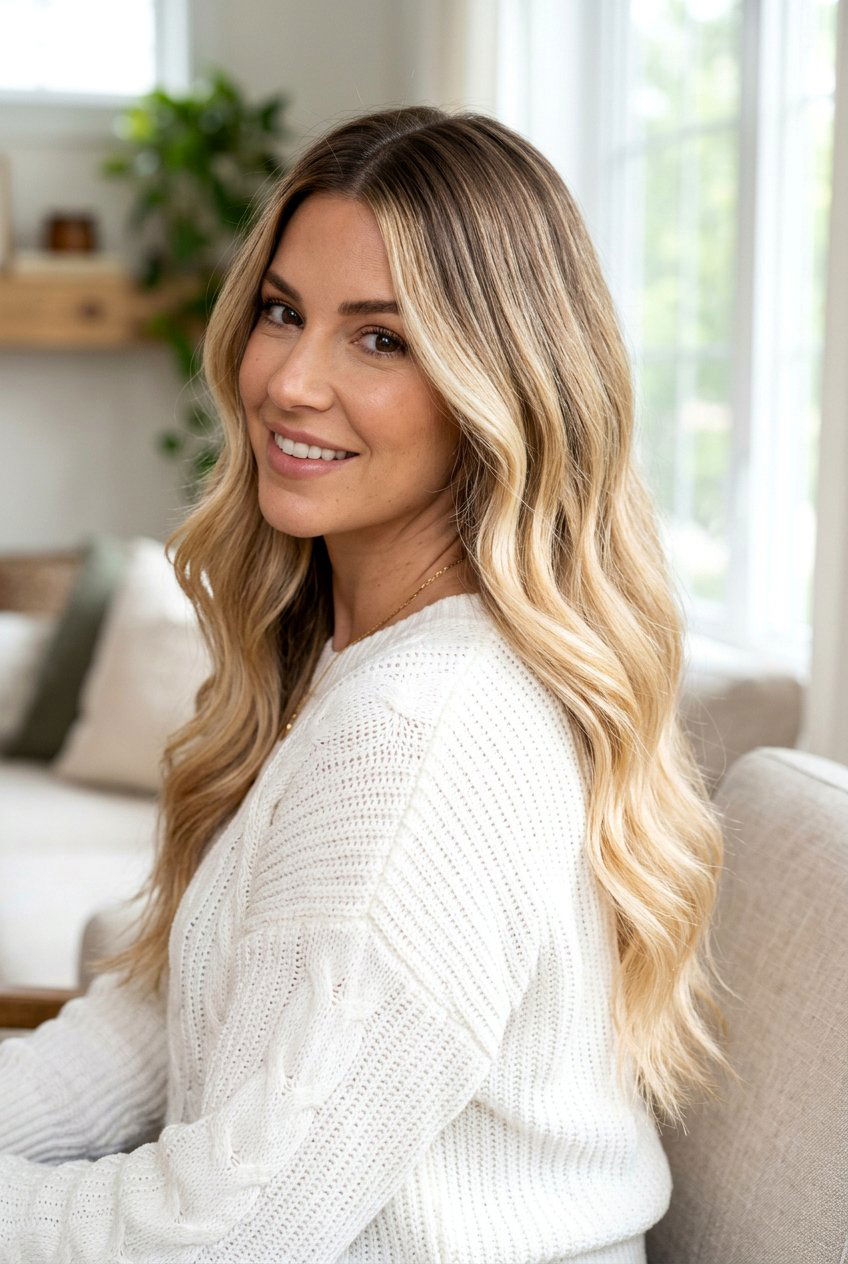 Creamy Blonde Balayage with Shadow Root - 20 blonde hair with shadow root balayage - 20 blonde hair with shadow root balayage