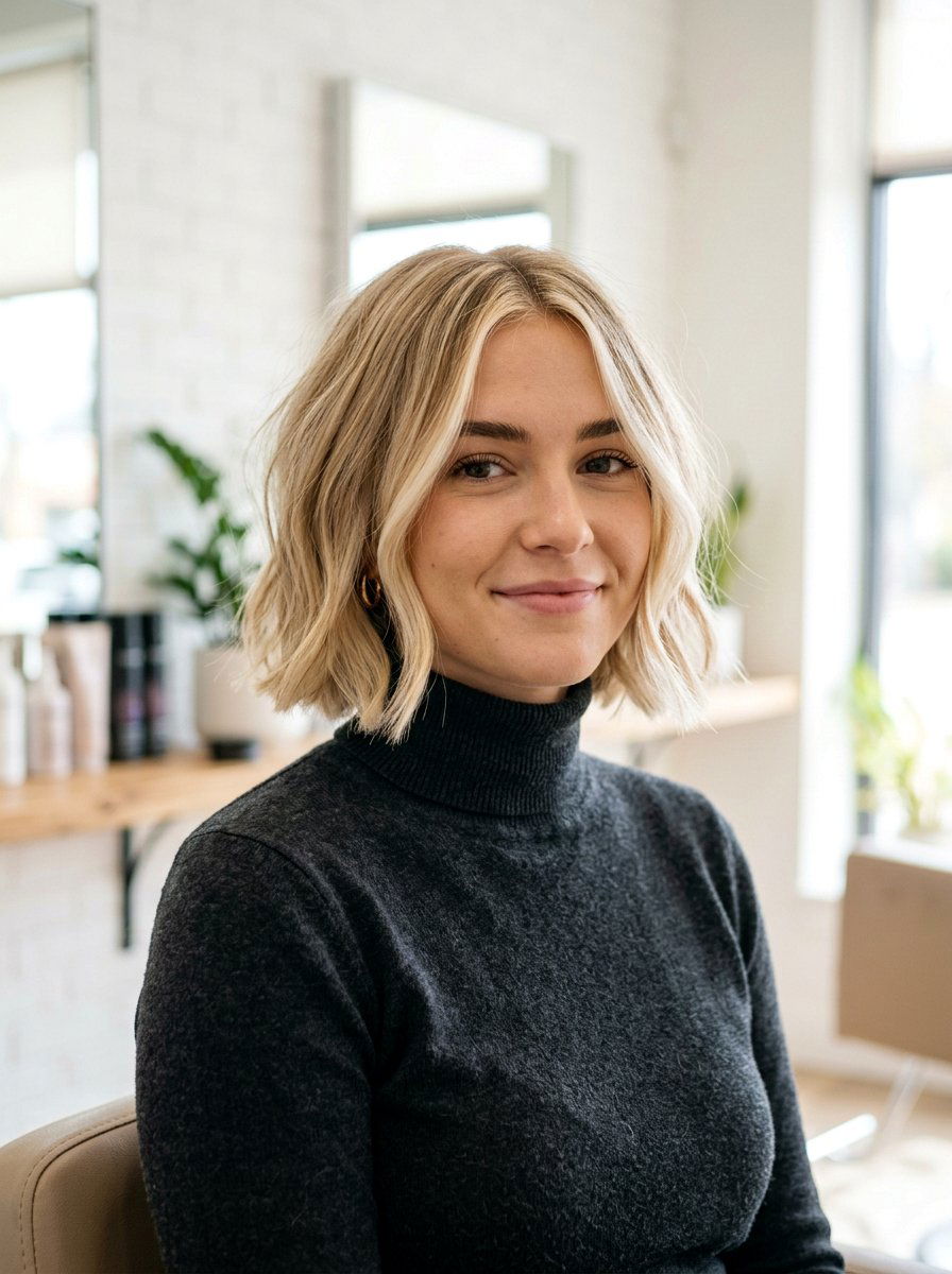 Creamy Blonde Face Framing Highlights French Bob - 20 creamy blonde with face framing highlights - 20 creamy blonde with face framing highlights