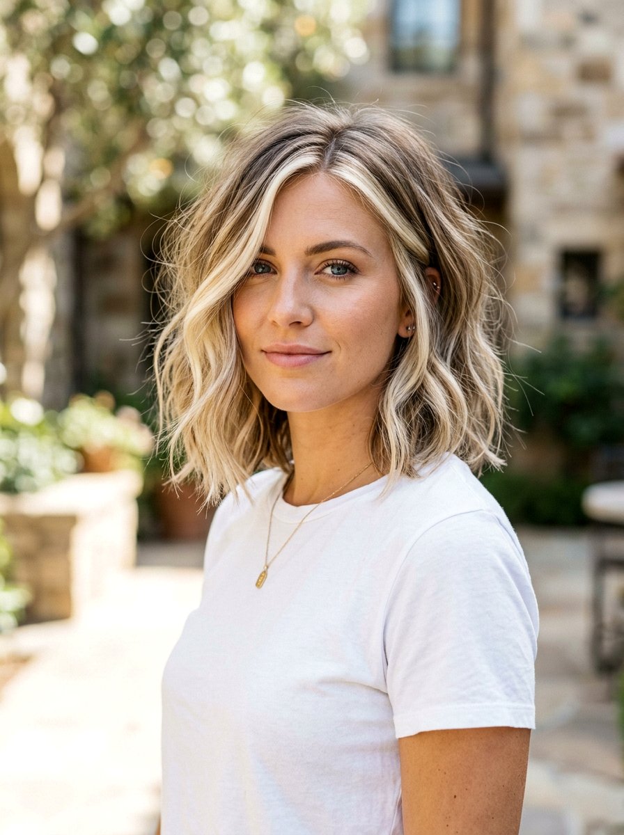 Creamy Blonde Face Framing Highlights Messy Bob - 20 creamy blonde with face framing highlights - 20 creamy blonde with face framing highlights