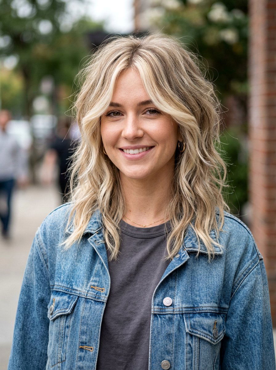 Creamy Blonde Face Framing Highlights Shag Haircut - 20 creamy blonde with face framing highlights - 20 creamy blonde with face framing highlights