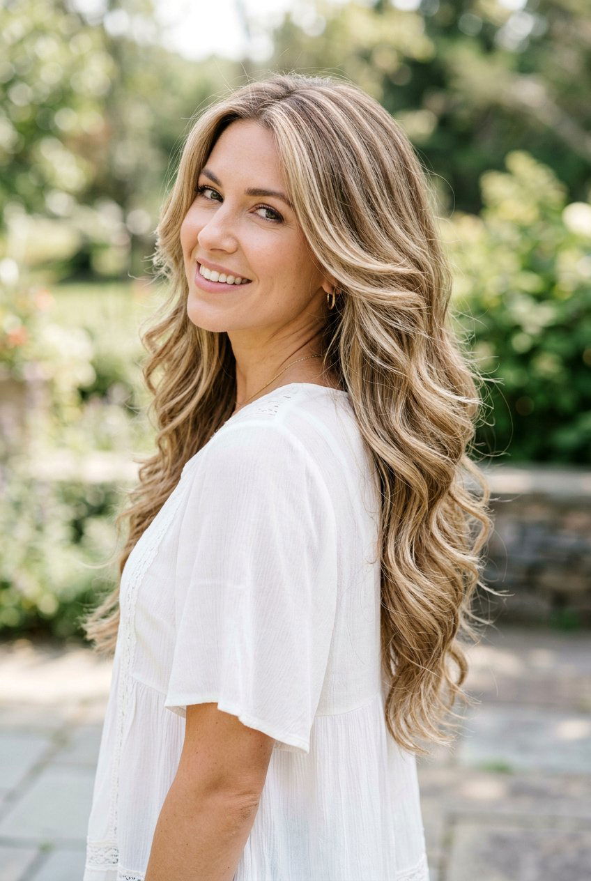 Creamy Blonde Highlights On Long Dirty Blonde Layers - 20 creamy blonde highlights on dirty blonde hair - 20 creamy blonde highlights on dirty blonde hair