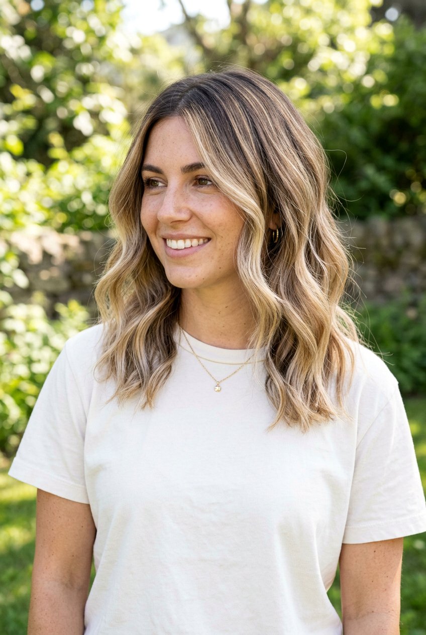 Creamy Bronde Balayage With Shadow Root On Medium Hair - 20 creamy bronde balayage for medium hair - 20 creamy bronde balayage for medium hair
