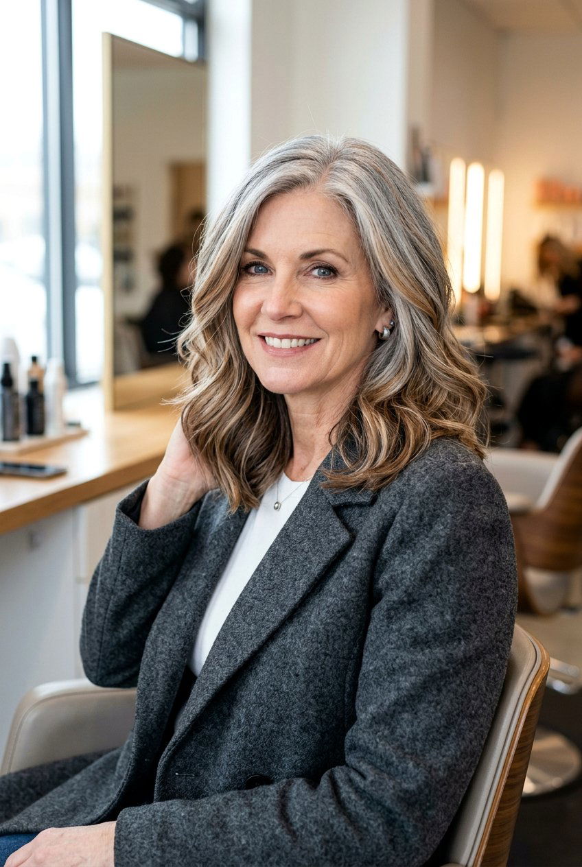 Creamy Caramel Lowlights For Gray Hair - 20 caramel brunette for mature women - 20 caramel brunette for mature women