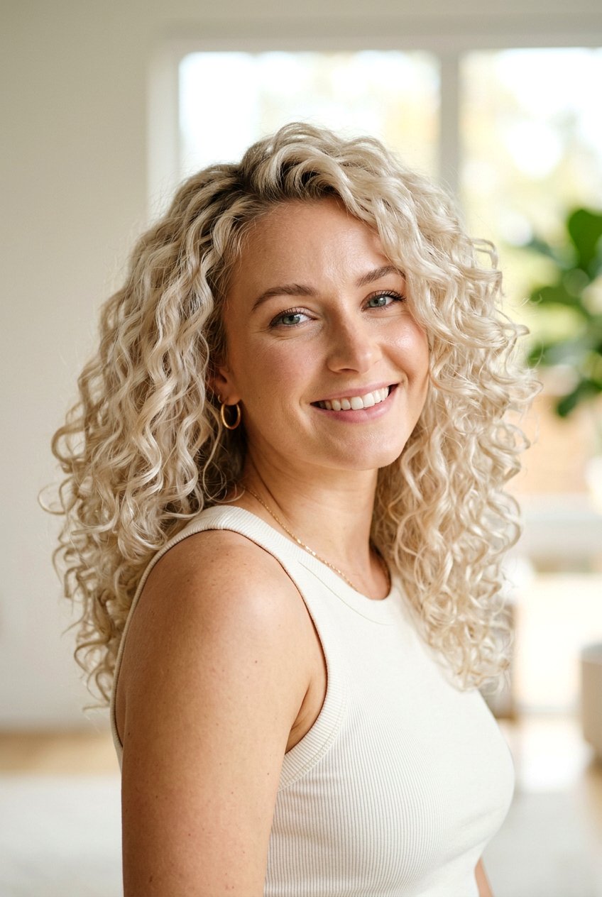 Creamy Platinum Blonde On Curly Hair - 20 creamy platinum blonde hair - 20 creamy platinum blonde hair