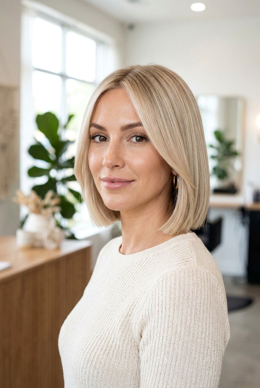 Creamy Vanilla Blonde Bob - 20 creamy vanilla blonde hair - 20 creamy vanilla blonde hair