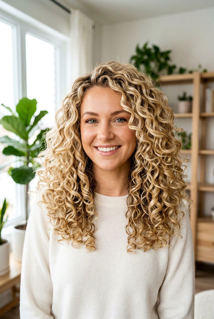 Creamy Vanilla Blonde Curls - 20 creamy vanilla blonde hair - 20 creamy vanilla blonde hair