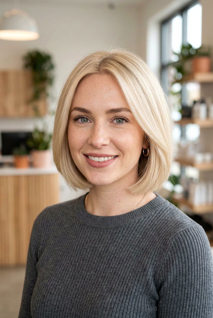 Creamy blonde bob - 20 spring blonde hair ideas - 20 spring blonde hair ideas