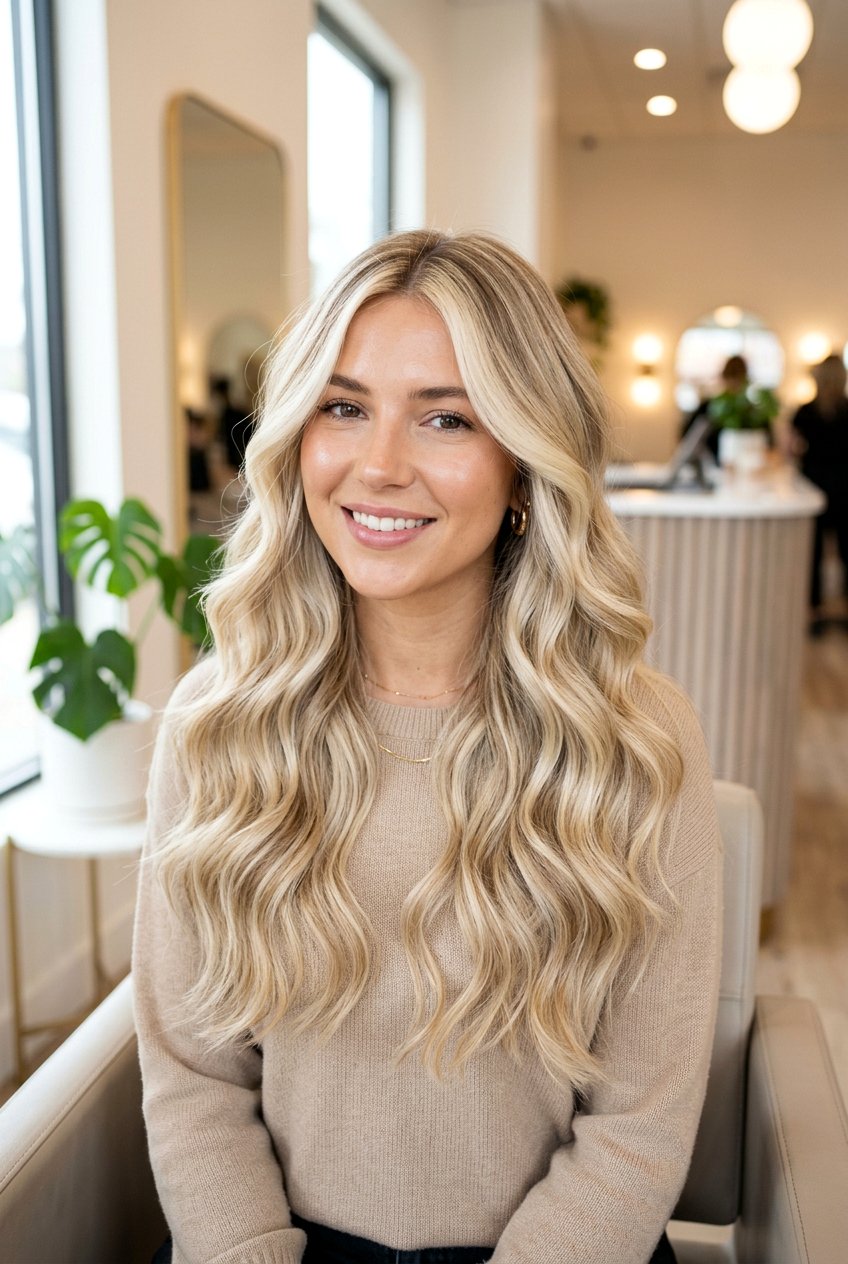 Creamy blonde money piece wavy hair - 20 blonde money piece on brown hair - 20 blonde money piece on brown hair