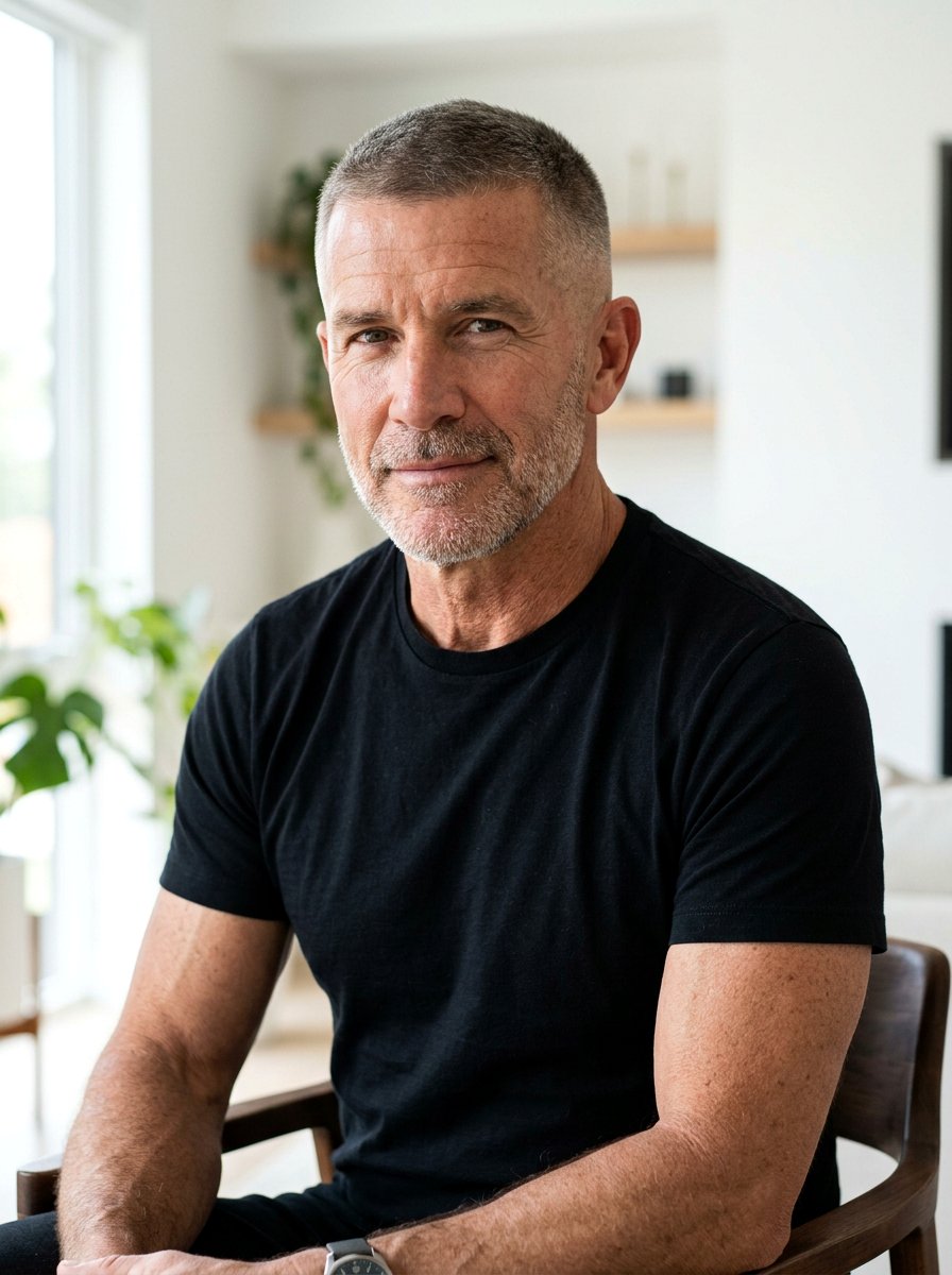 Crew Cut - 20 neat short haircut for older men - 20 neat short haircut for older men