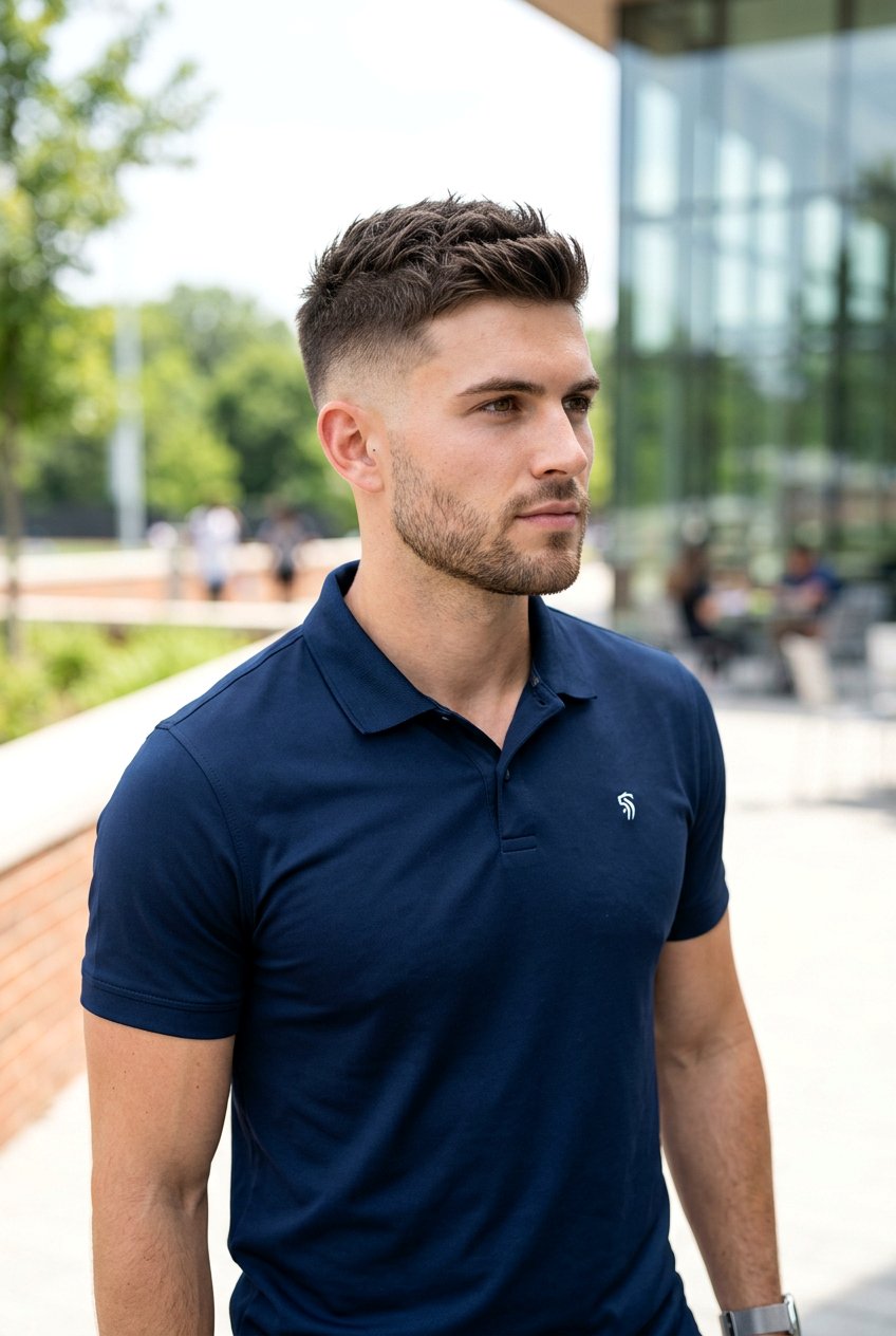 Crew Cut Taper - 20 mens haircut for square face - 20 men’s haircut for square face