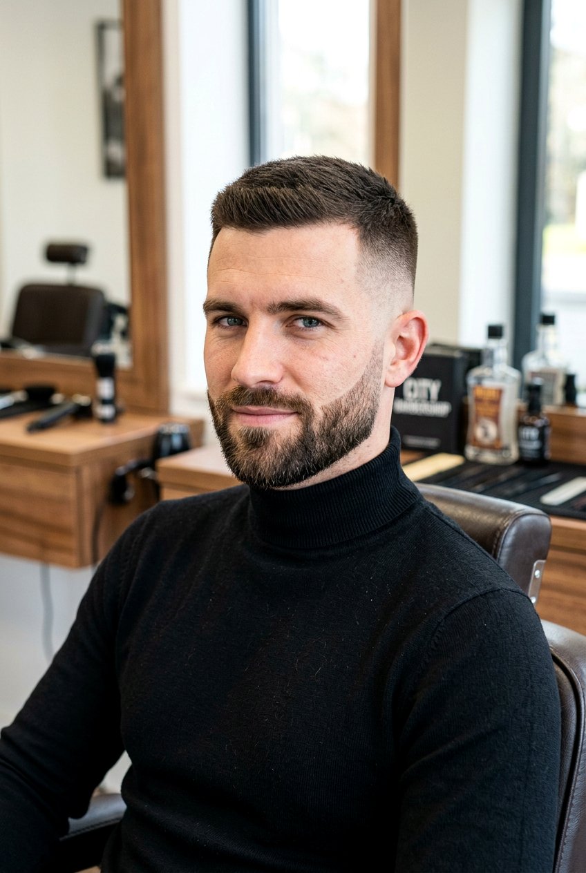 Crew Cut With Beard - 20 crew cut for thinning hair men - 20 crew cut for thinning hair men