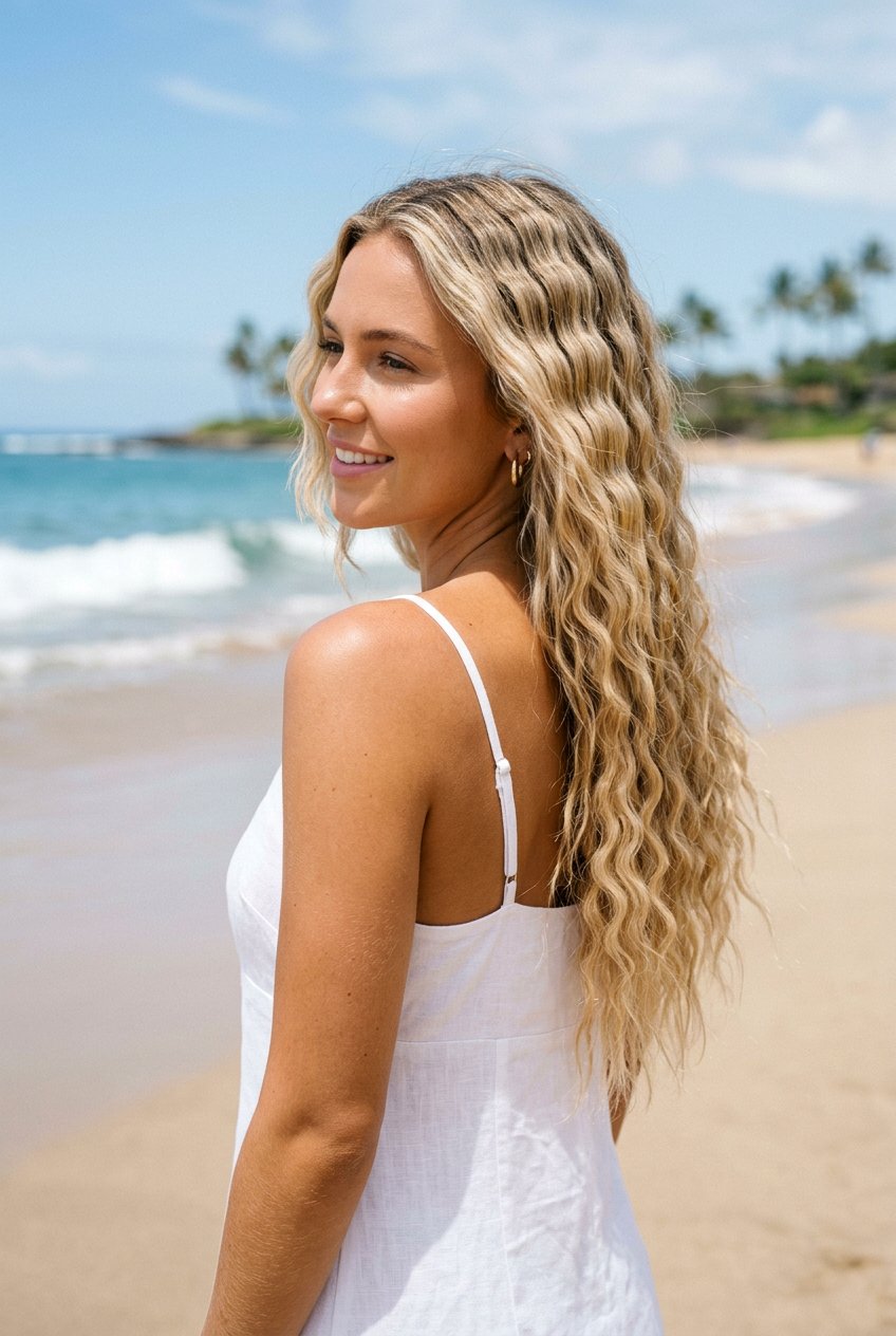 Crimped Beach Waves - 20 beach wave hairstyles - 20 beach wave hairstyles