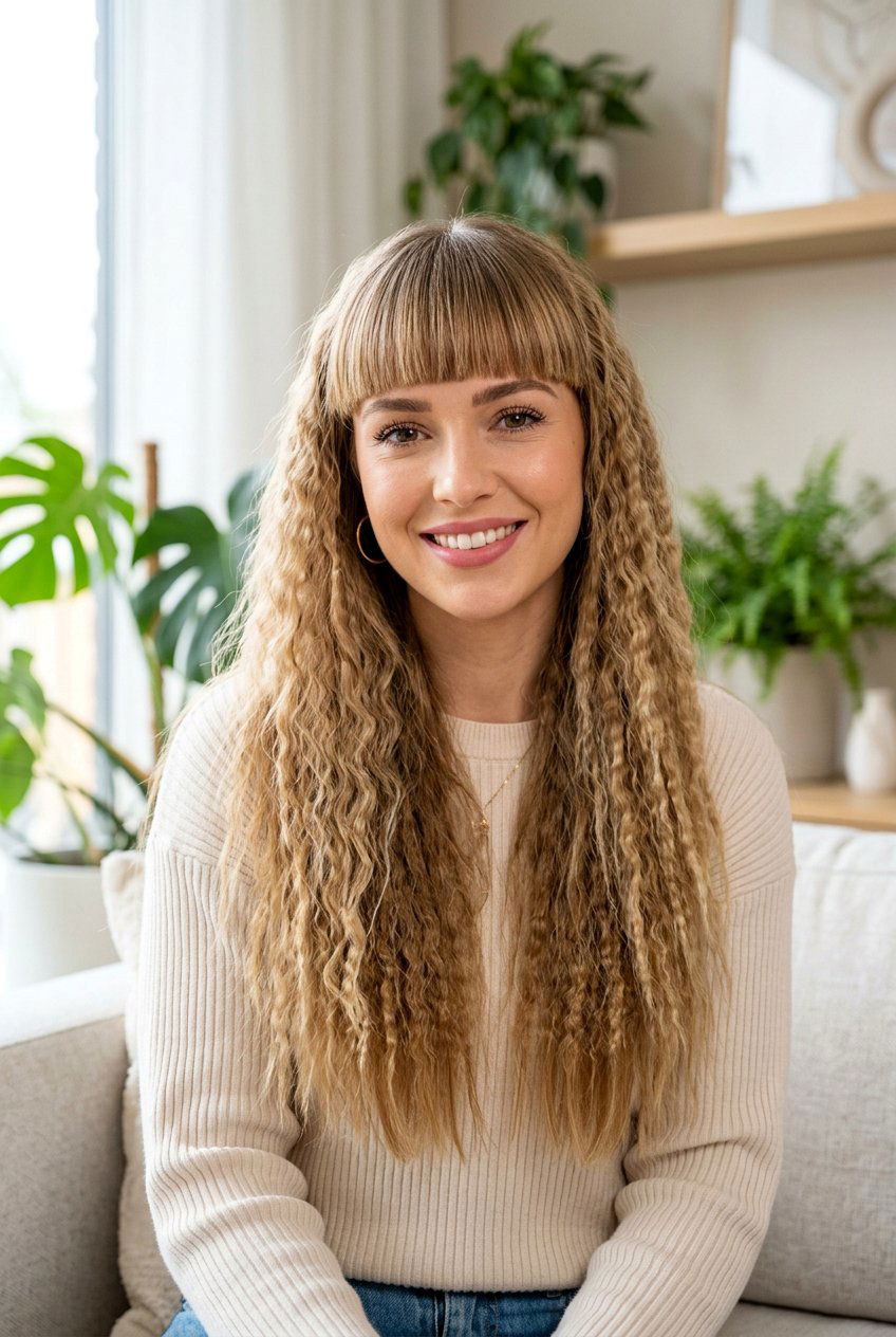 Crimped hair with bangs - 20 crimped hairstyles - 20 crimped hairstyles