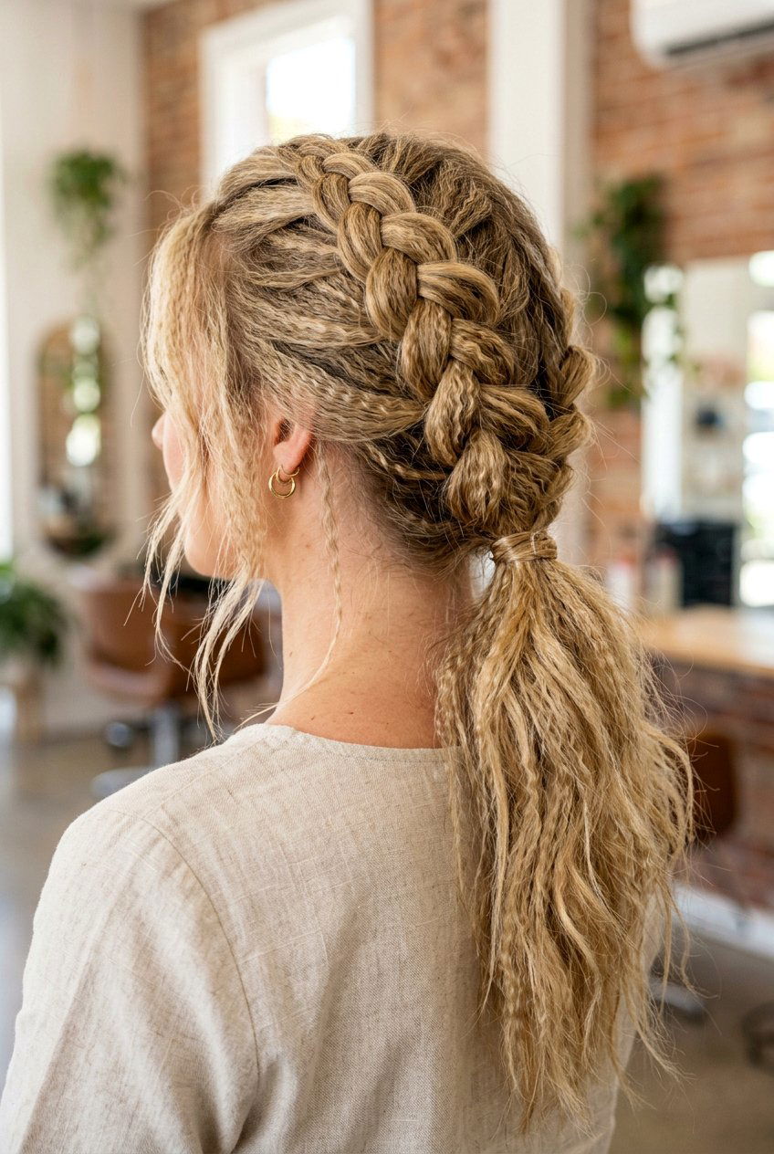 Crimped hair with braids - 20 crimped hairstyles - 20 crimped hairstyles