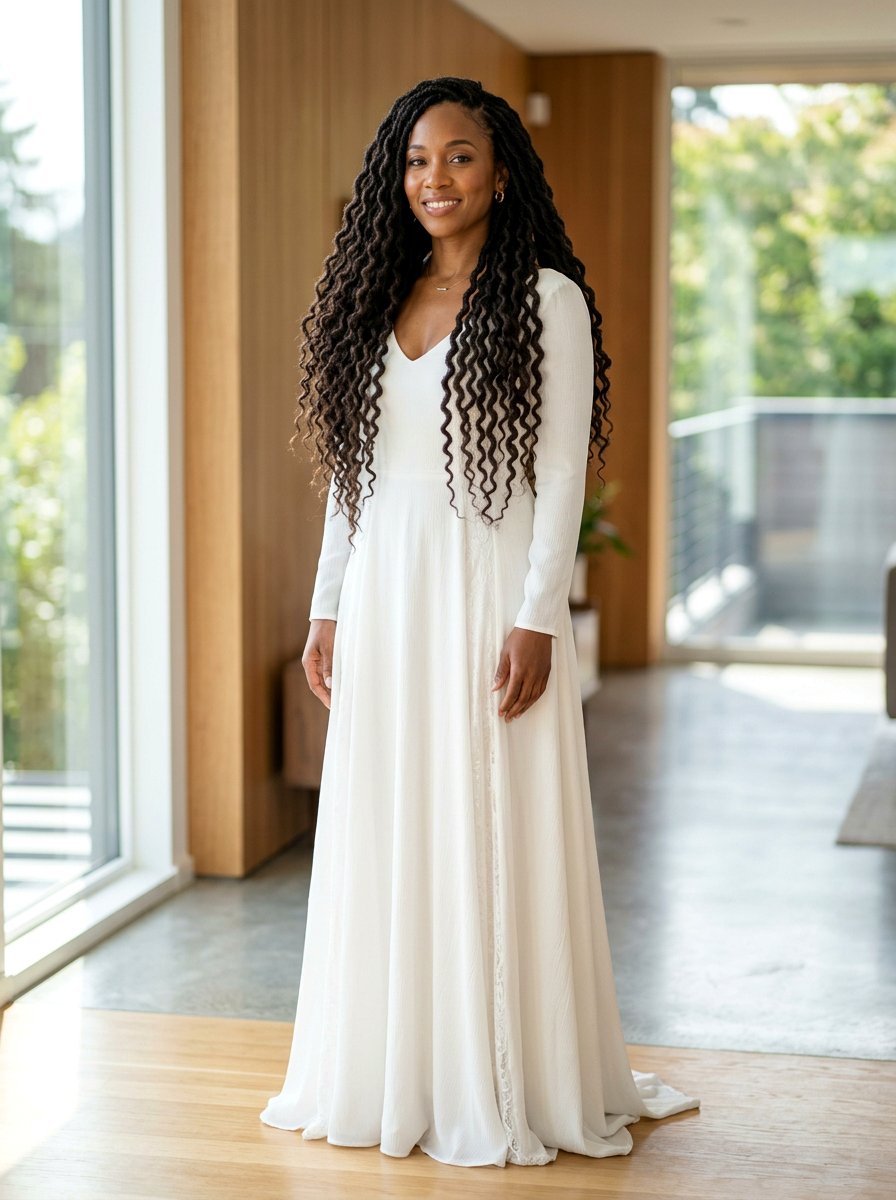 Crinkle Locs - 20 prom hairstyles for locs - 20 prom hairstyles for locs