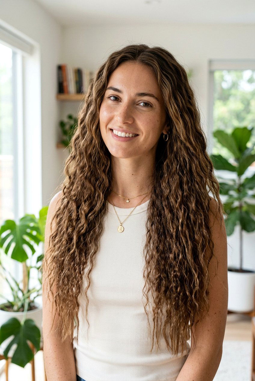 Crinkled Mermaid Hair For Long Hair - 20 lazy girl hairstyles for long hair - 20 lazy girl hairstyles for long hair