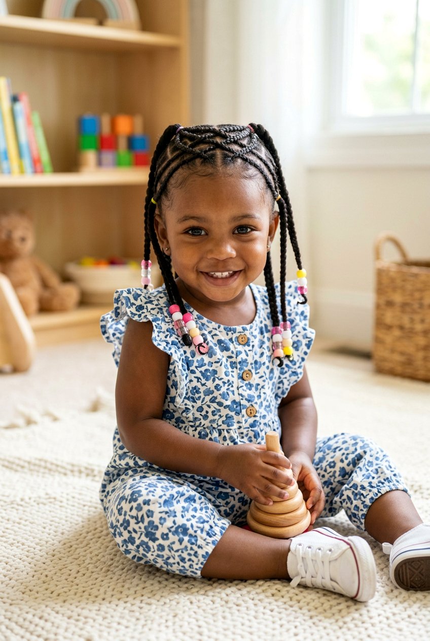 Criss Cross Braids For Toddlers - 20 easy rubber band styles for kids - 20 easy rubber band styles for kids