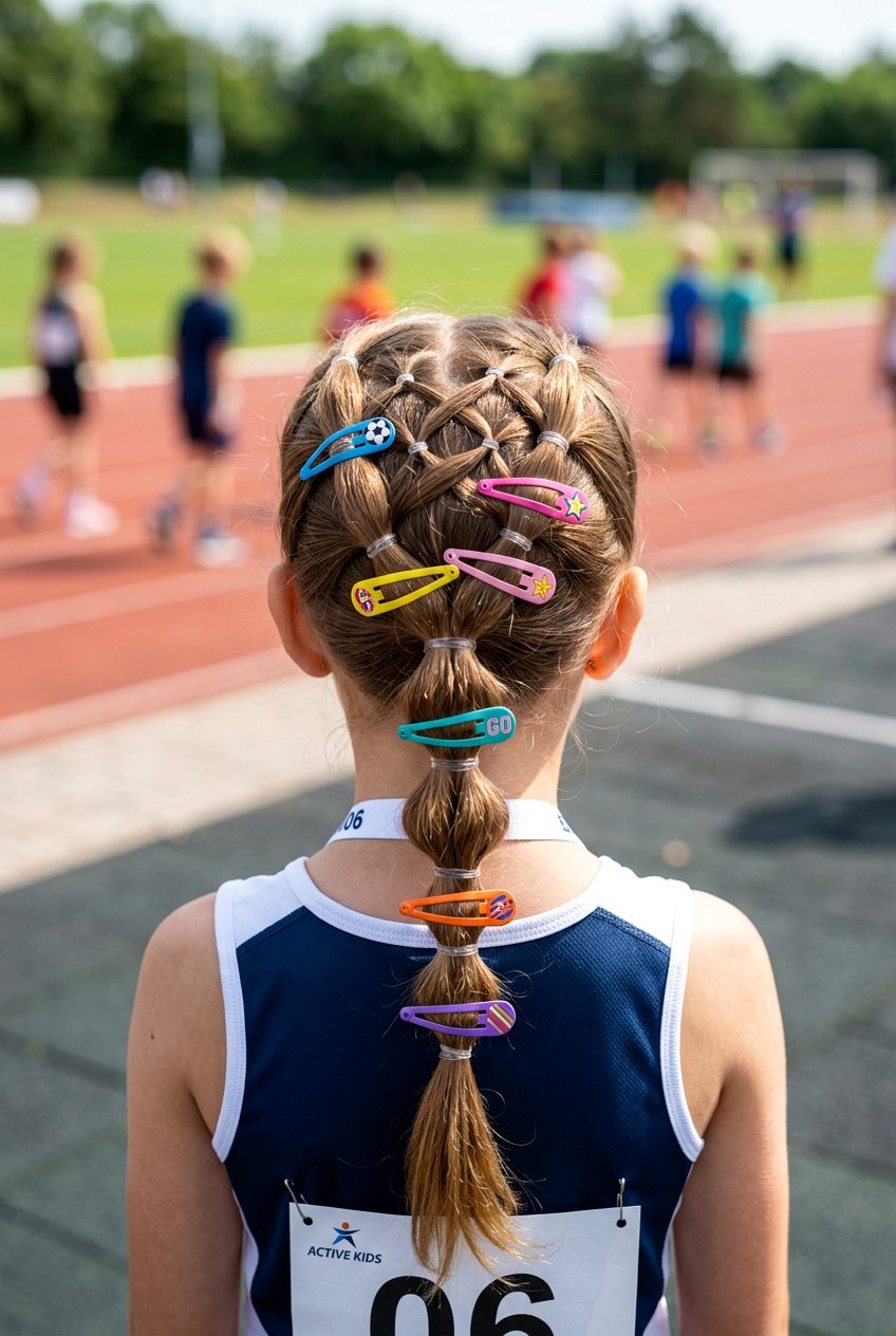 Criss Cross Bubble Ponytail With Snap Clips - 20 little girls bubble ponytail with clips - 20 little girls bubble ponytail with clips