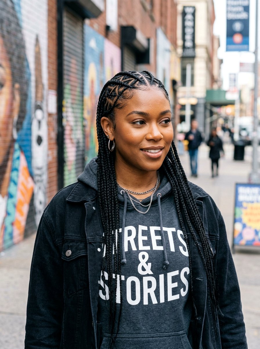 Criss Cross Cornrow Braids - 20 scalp braid hairstyles for black women - 20 scalp braid hairstyles for black women