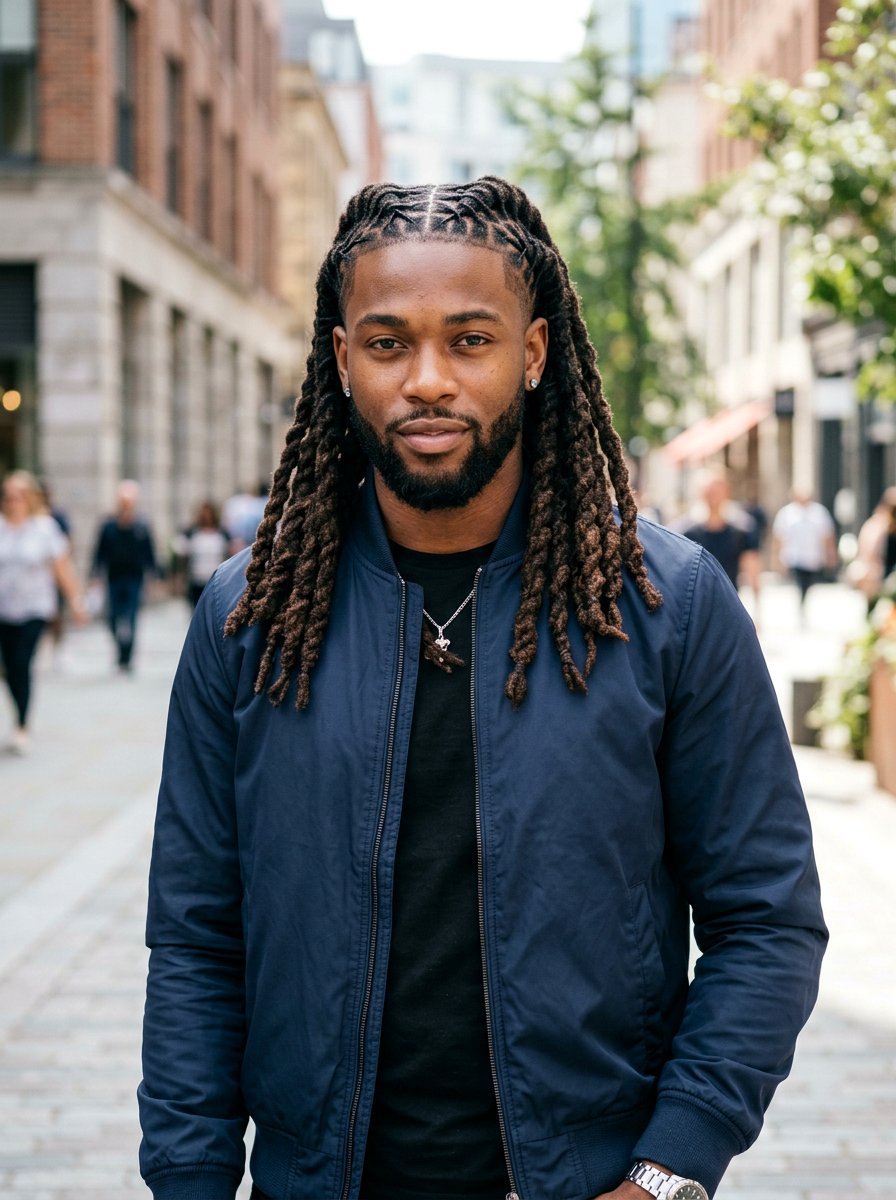 Criss Cross Dreads - 20 shoulder length dreads for men - 20 shoulder length dreads for men