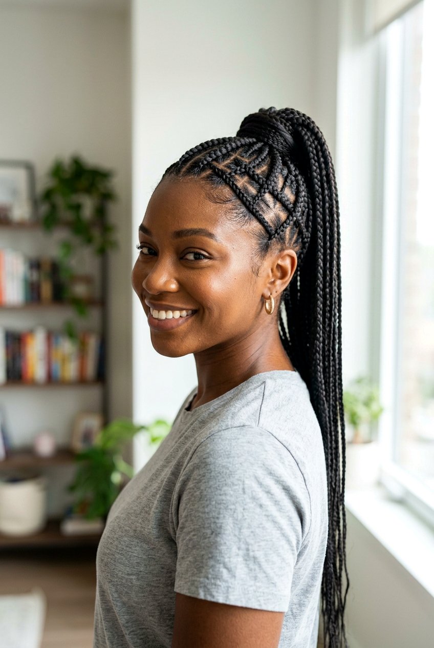 Criss Cross Feed In Braids Ponytail - 20 feed in braids ponytail - 20 feed in braids ponytail