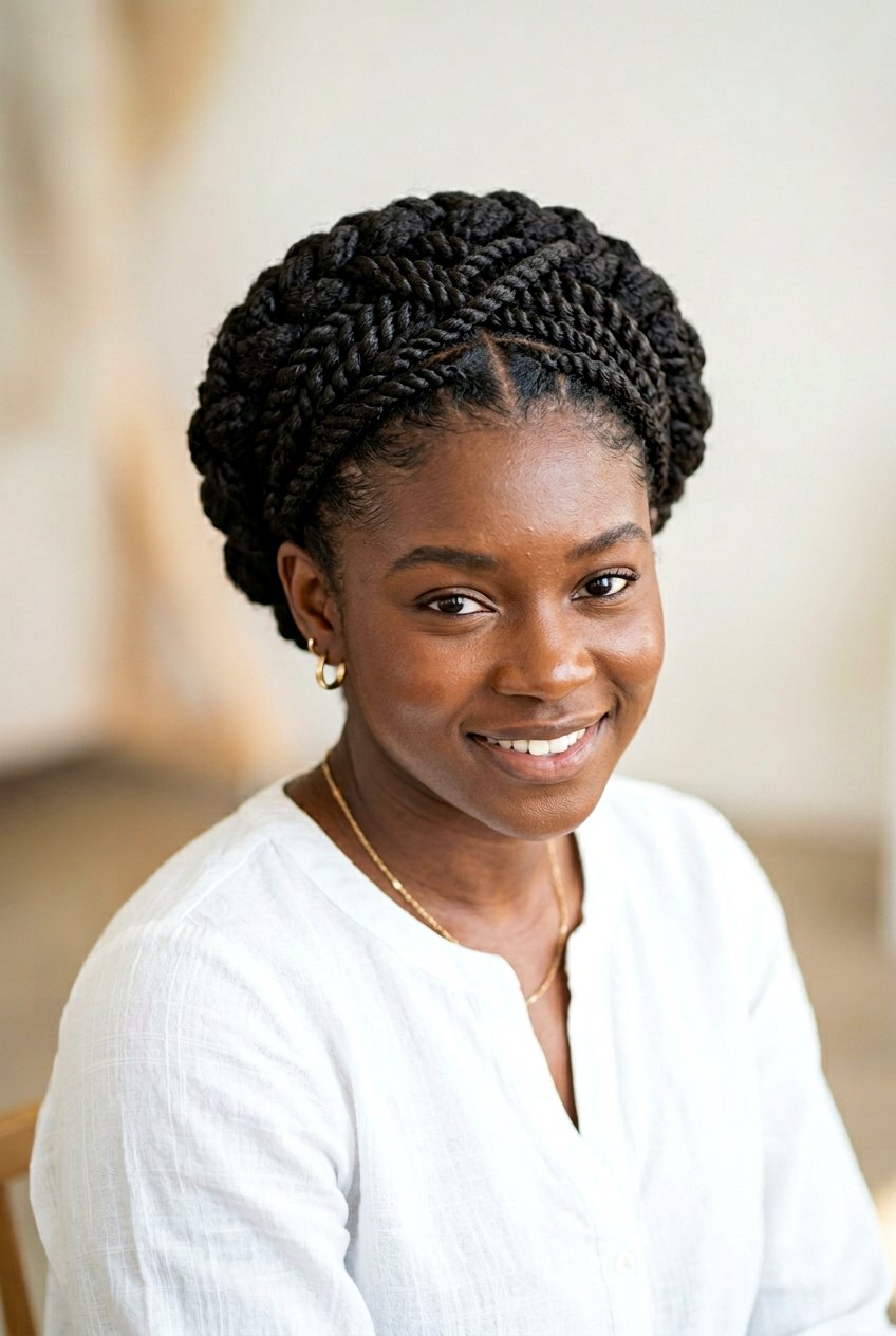 Criss Cross Flat Twist Crown - 20 flat twist crown hairstyle - 20 flat twist crown hairstyle