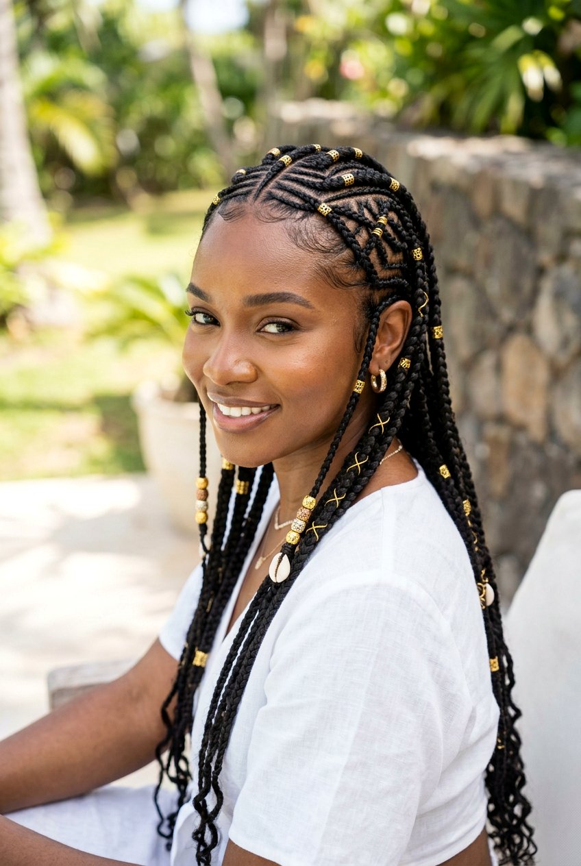 Criss Cross Fulani Braids - 20 fulani braids hairstyles - 20 fulani braids hairstyles