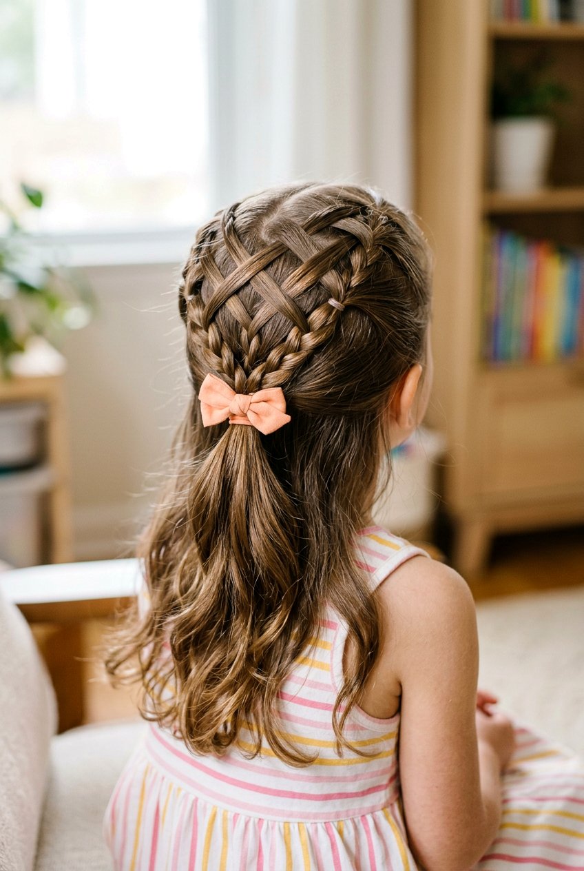 Criss Cross Half Up Ponytail - 20 half up ponytail for little girls - 20 half up ponytail for little girls