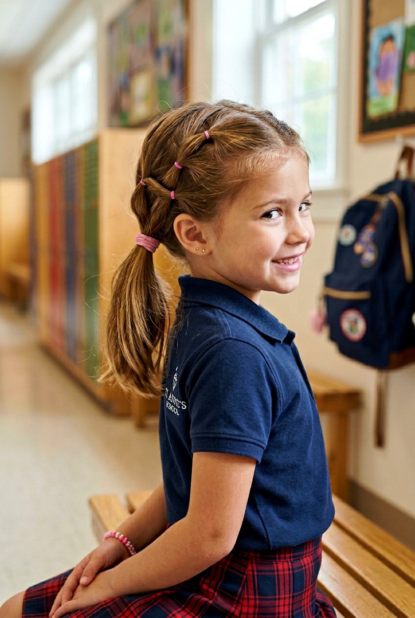 Criss Cross Ponytail For Little Girls - 20 kindergarten hairstyles for girls - 20 kindergarten hairstyles for girls