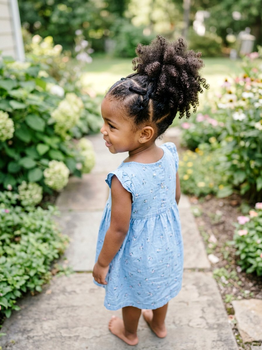 Criss Cross Puff Ponytail - 20 toddler puff ponytail styles - 20 toddler puff ponytail styles