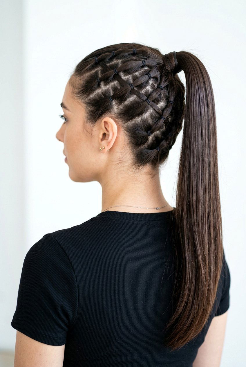 Criss Cross Rubber Band Ponytail - 20 rubber band ponytail styles - 20 rubber band ponytail styles