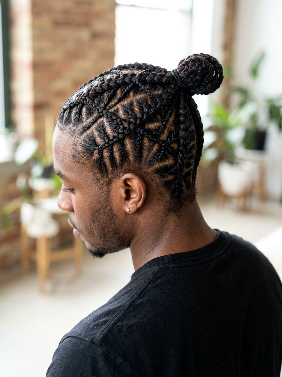 Criss Cross Stitch Braids For Men - 20 stitch braids for men - 20 stitch braids for men