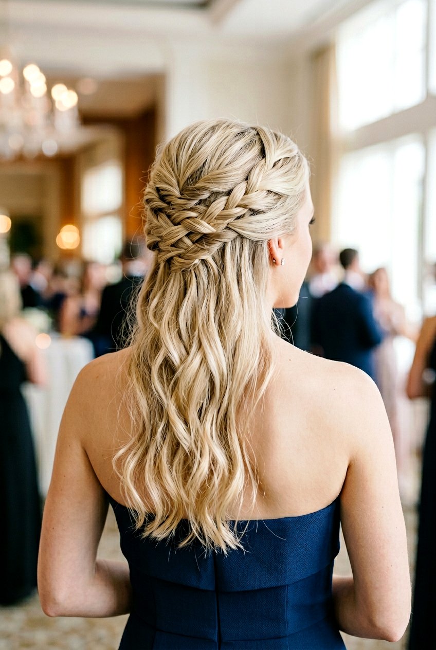 Criss Cross Twisted Half Up - 20 prom hairstyle with twisted half up - 20 prom hairstyle with twisted half up