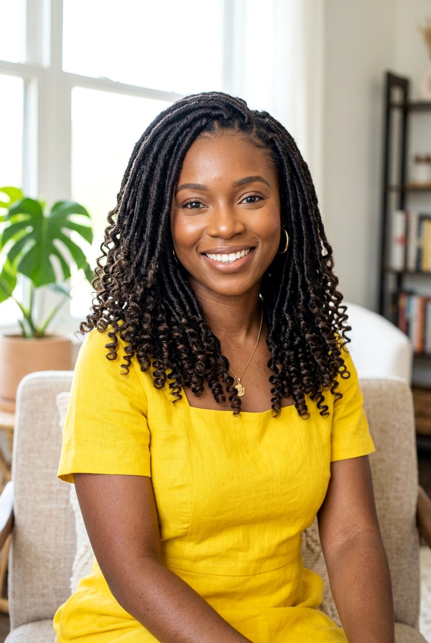 Crochet Faux Locs With Curly Ends - 20 faux locs with curly ends - 20 faux locs with curly ends