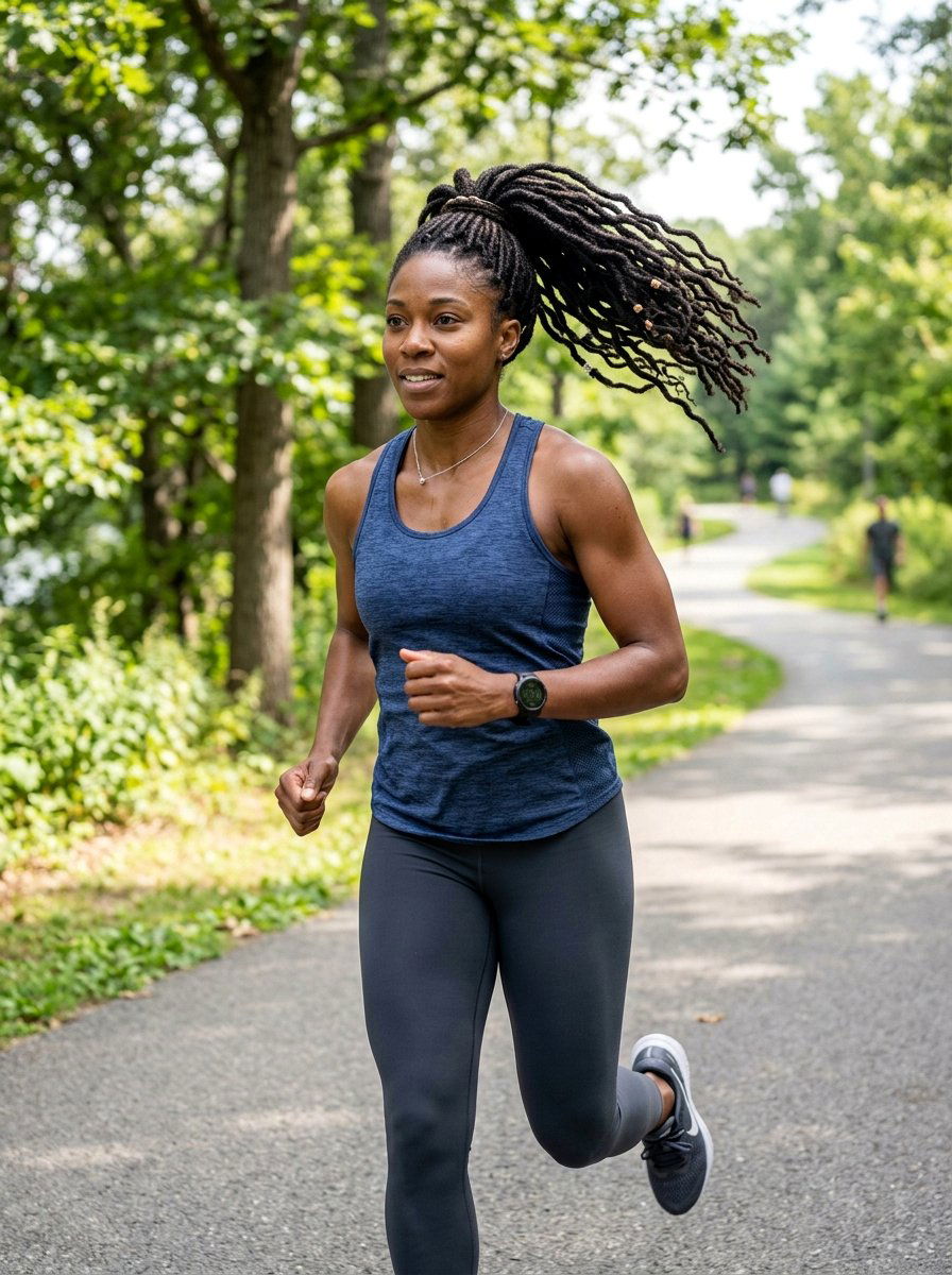 Crochet Locs High Ponytail Exercise Hair - 20 gym hairstyle for natural hair women - 20 gym hairstyle for natural hair women