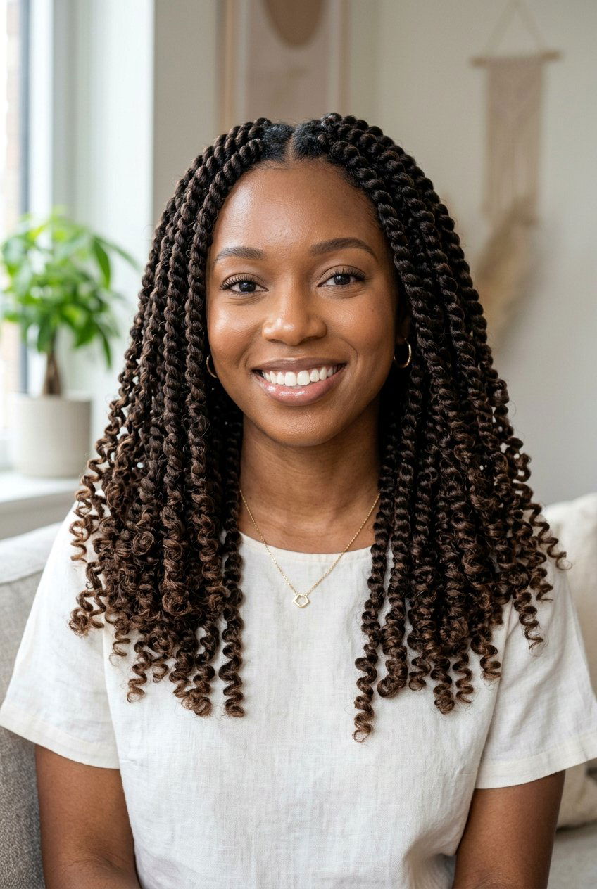 Crochet Passion Twists With Curly Ends - 20 passion twists with curly ends - 20 passion twists with curly ends