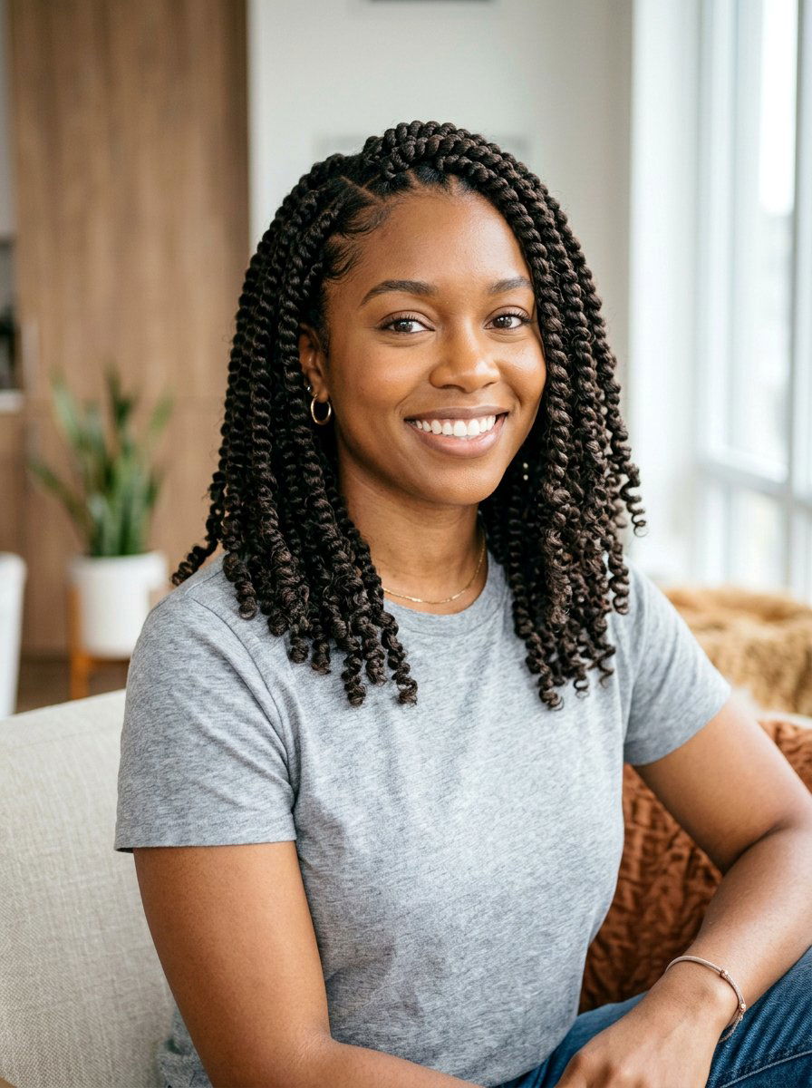 Crochet Shoulder Length Passion Twists - 20 shoulder length passion twists - 20 shoulder length passion twists