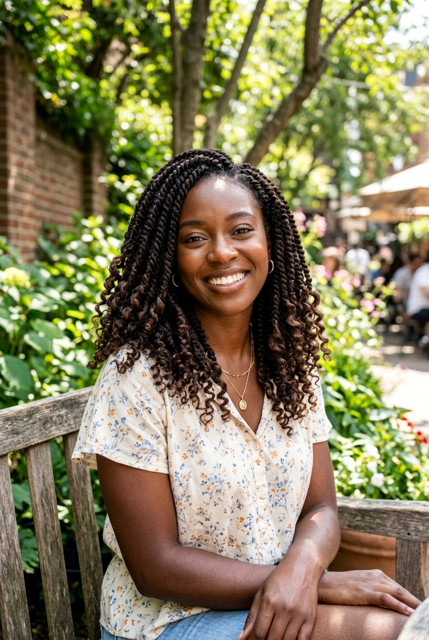 Crochet Twists with Curly Ends - 20 humid weather protective styles for black women - 20 humid weather protective styles for black women