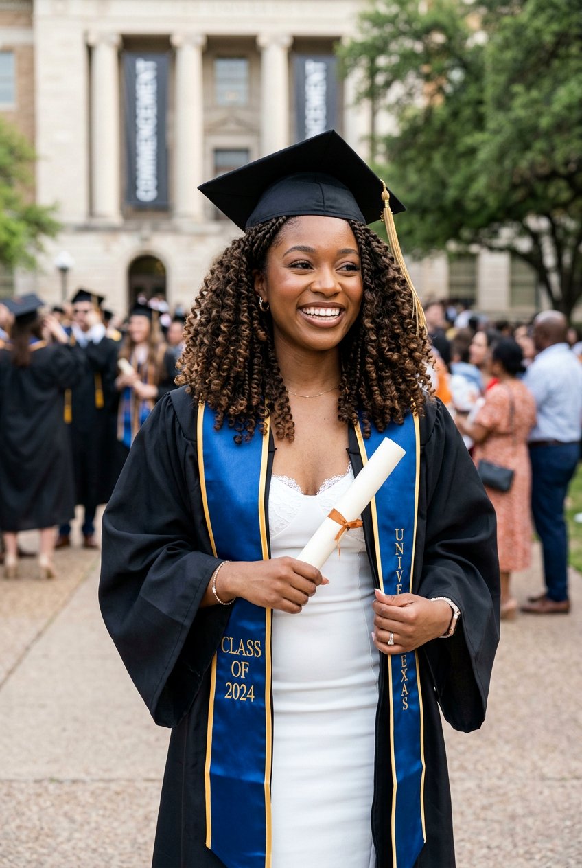 Crochet braids graduation hair - 20 graduation hairstyles with braids - 20 graduation hairstyles with braids