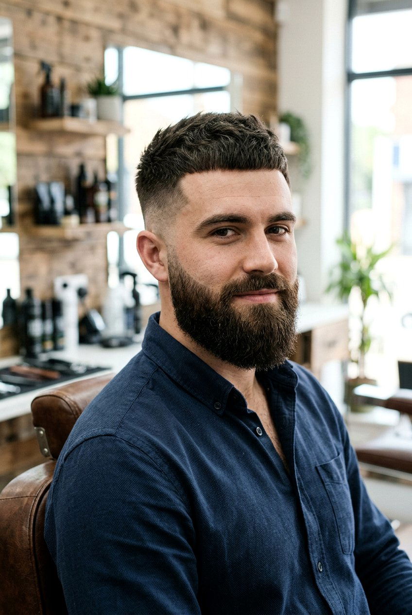 Crop Fade Haircut With Beard Men - 20 crop fade haircut men - 20 crop fade haircut men