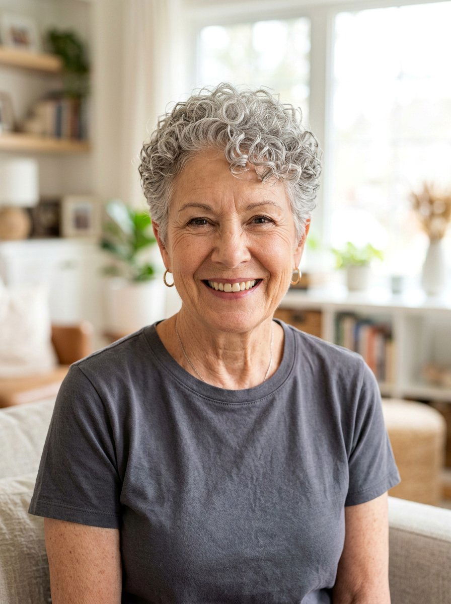 Cropped Curly Bixie Haircut - 20 curly bixie haircut for older women - 20 curly bixie haircut for older women