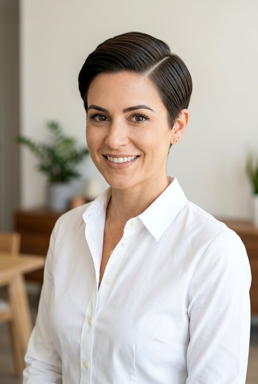 Cropped Pixie Haircut With Side Part - 20 cropped pixie haircut for women - 20 cropped pixie haircut for women