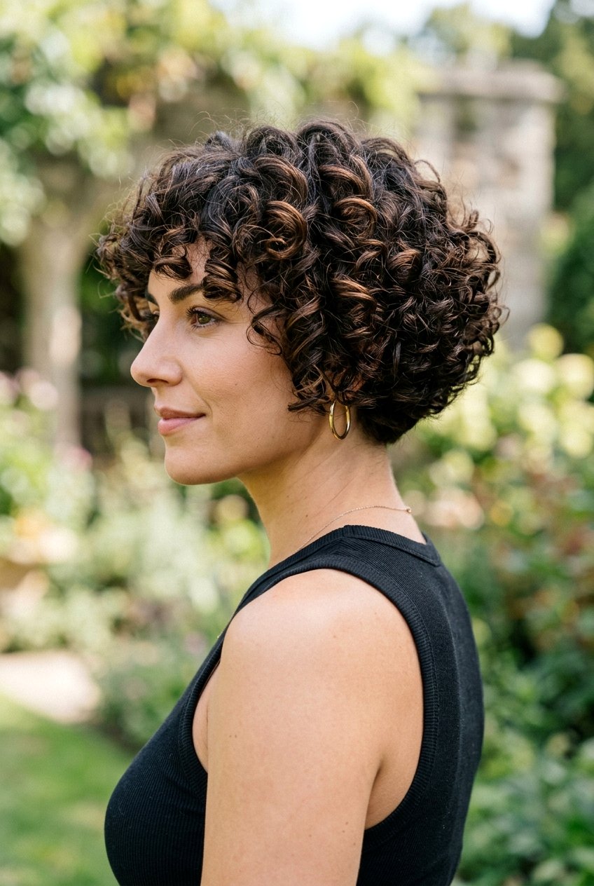 Cropped Short Curly Haircut - 20 feminine short hairstyles - 20 feminine short hairstyles
