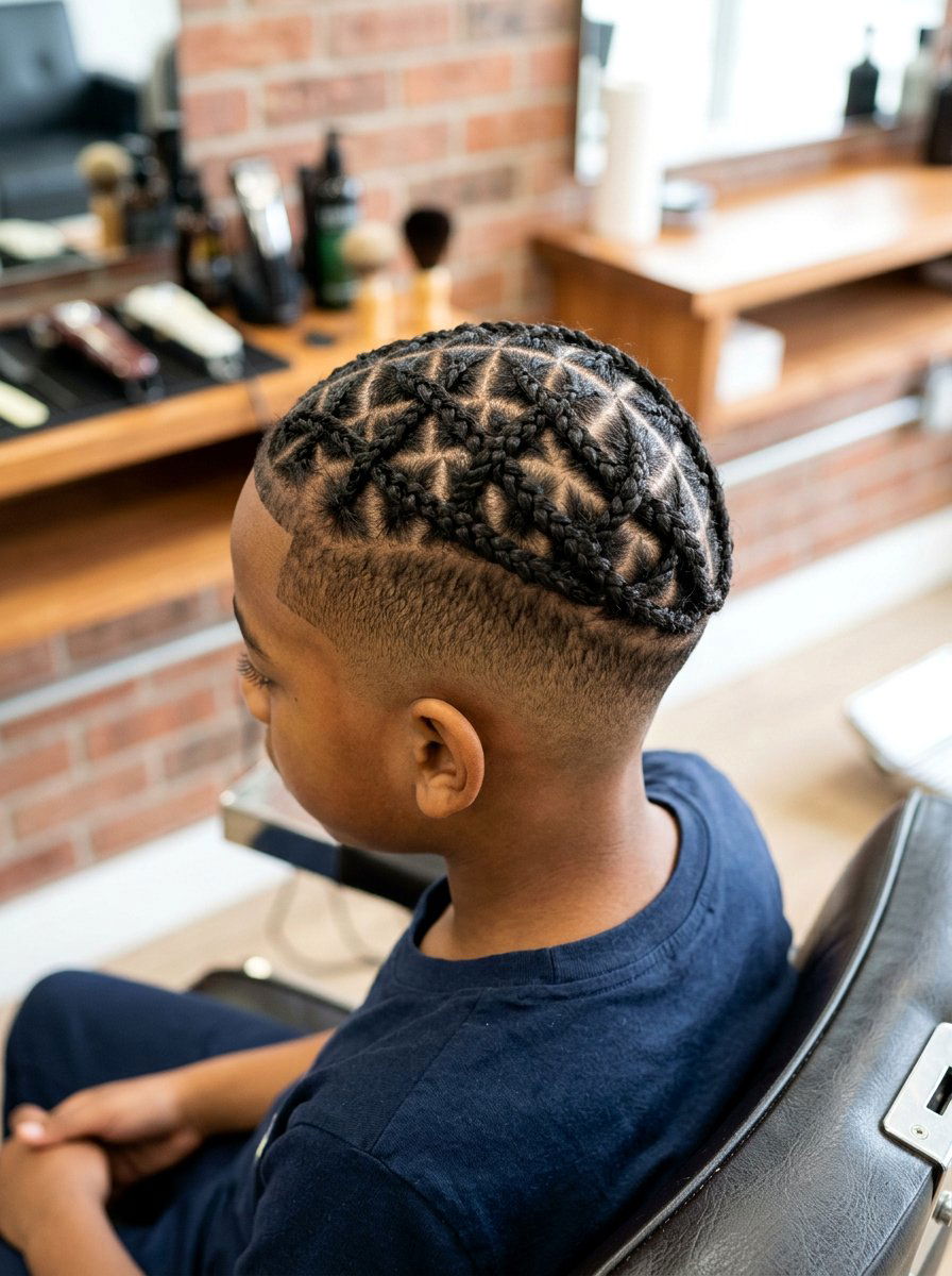 Cross Over Cornrows - 20 school safe braid styles for boys - 20 school safe braid styles for boys